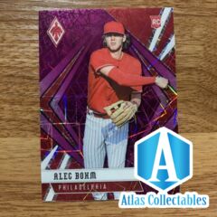 2021 Panini Chronicles Alec Bohm Phoenix Pink Pulsar Parallel RC #17 Phillies